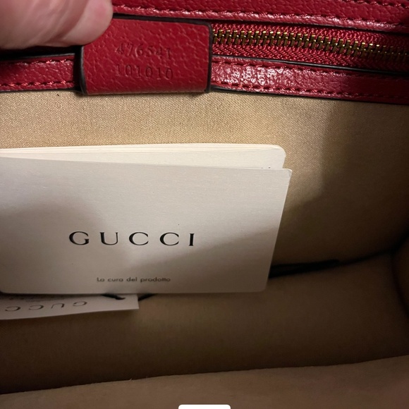 Gucci Queen Margaret NWT small top handle bag GG coated canvas w leather - Picture 15 of 16